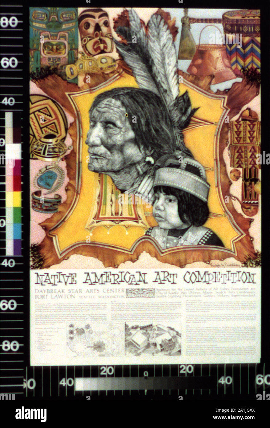 Arte nativa americana la concorrenza Foto Stock