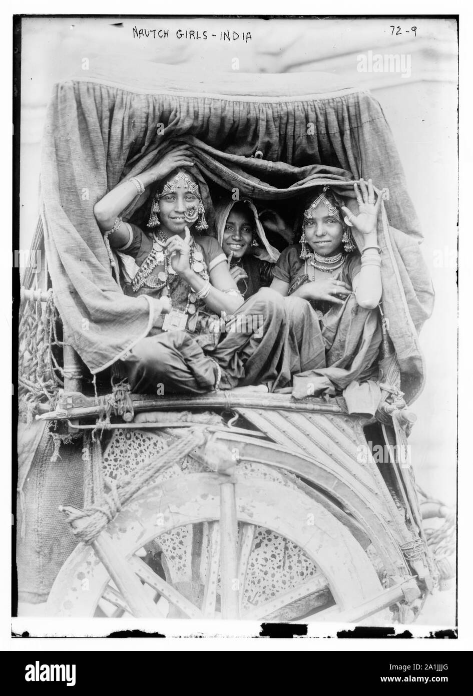Ragazze Nautch (dancers), India.; Foto Stock