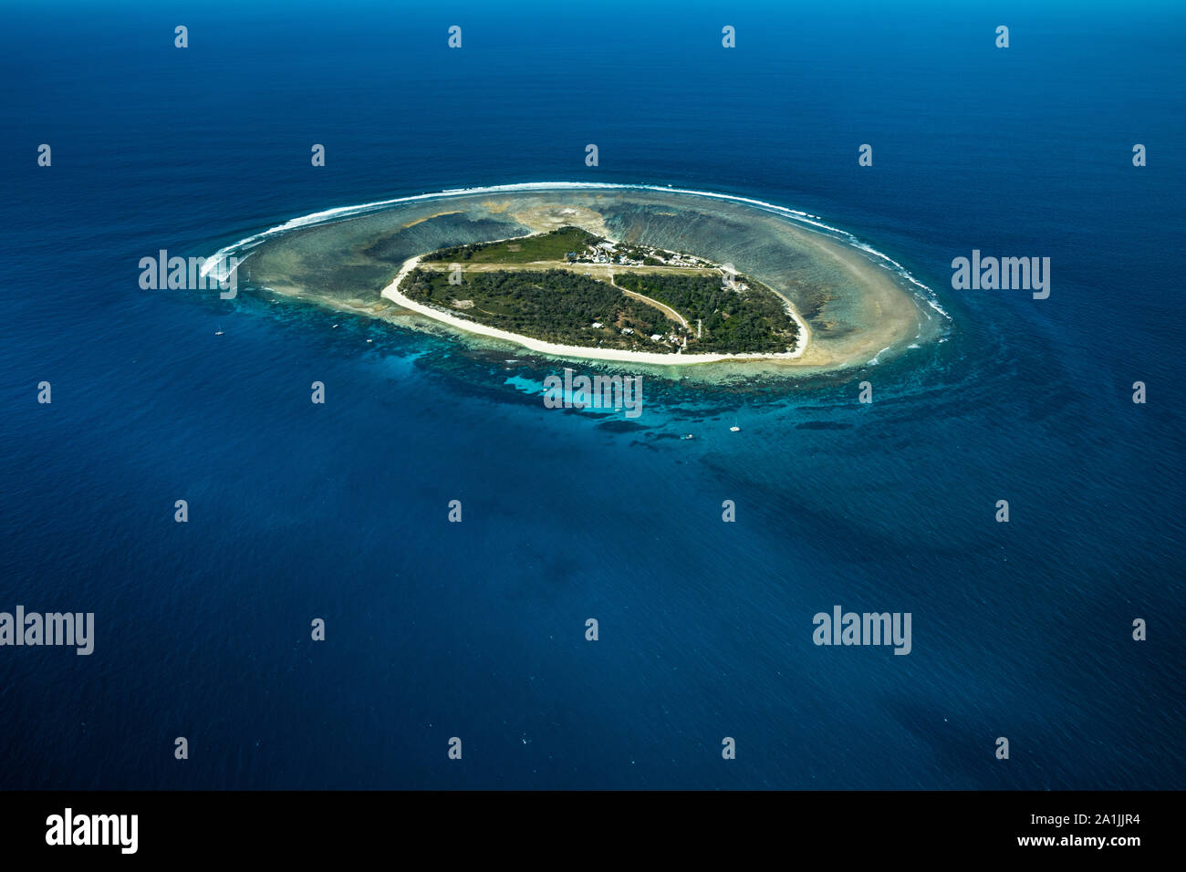 Lady Elliot Island, un'isola di corallo sulla punta meridionale della Grande Barriera Corallina in QLD, Australia Foto Stock