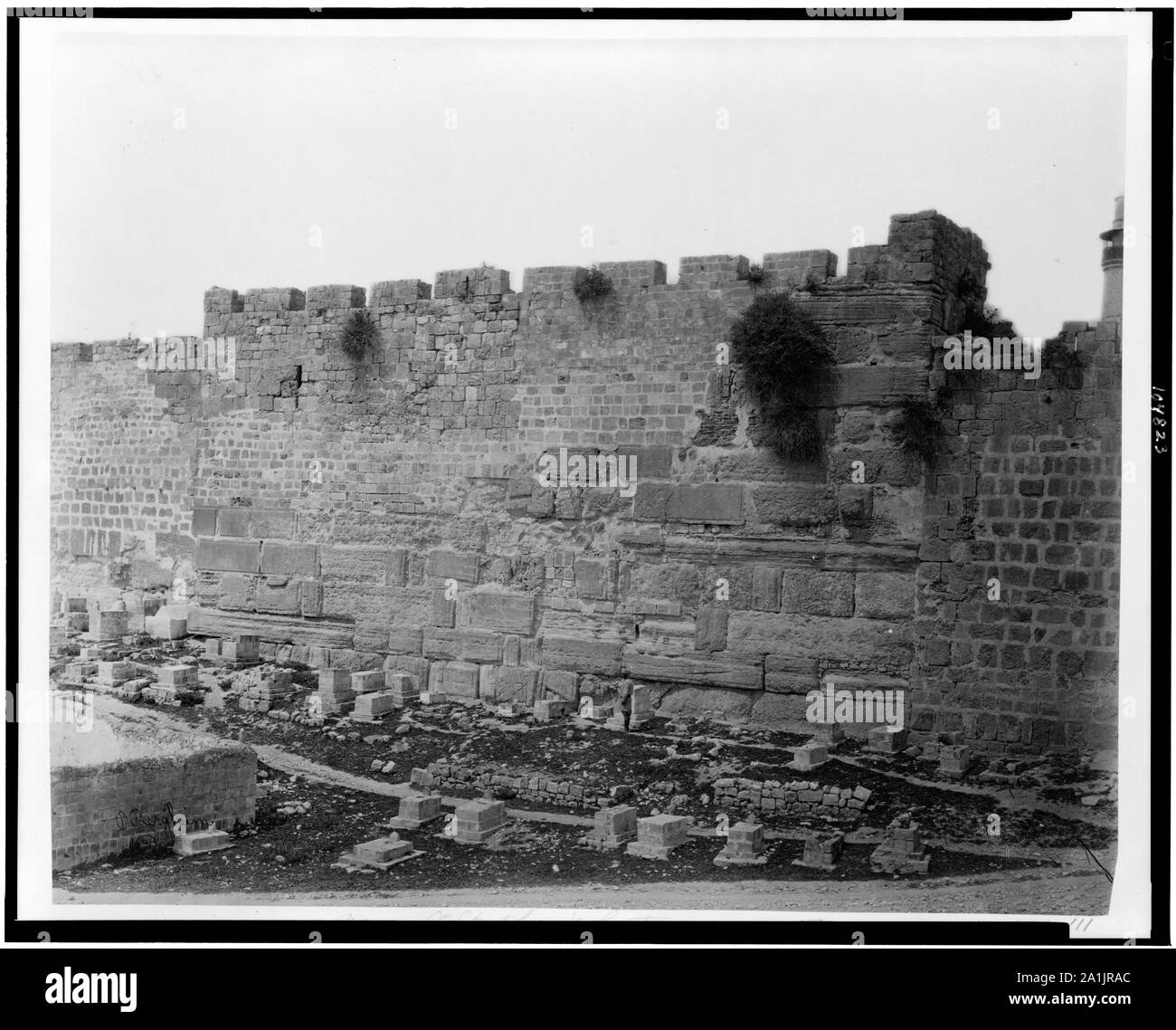 Nei pressi di Santo Stefano gate. Torre di Antonia, al di fuori delle pareti] / P. Bergheim Foto Stock