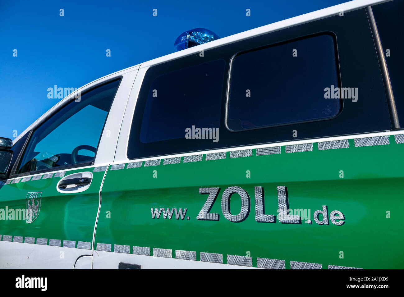 La dogana tedesca Zoll vettura, furgone, un disegno a colori Foto Stock