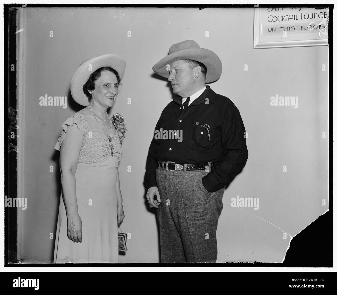 Nellie Tayloe Ross & sost. Paul R. Greever di Wyo. al Wyoming giorno cena, Marzo 31, 1938 Foto Stock