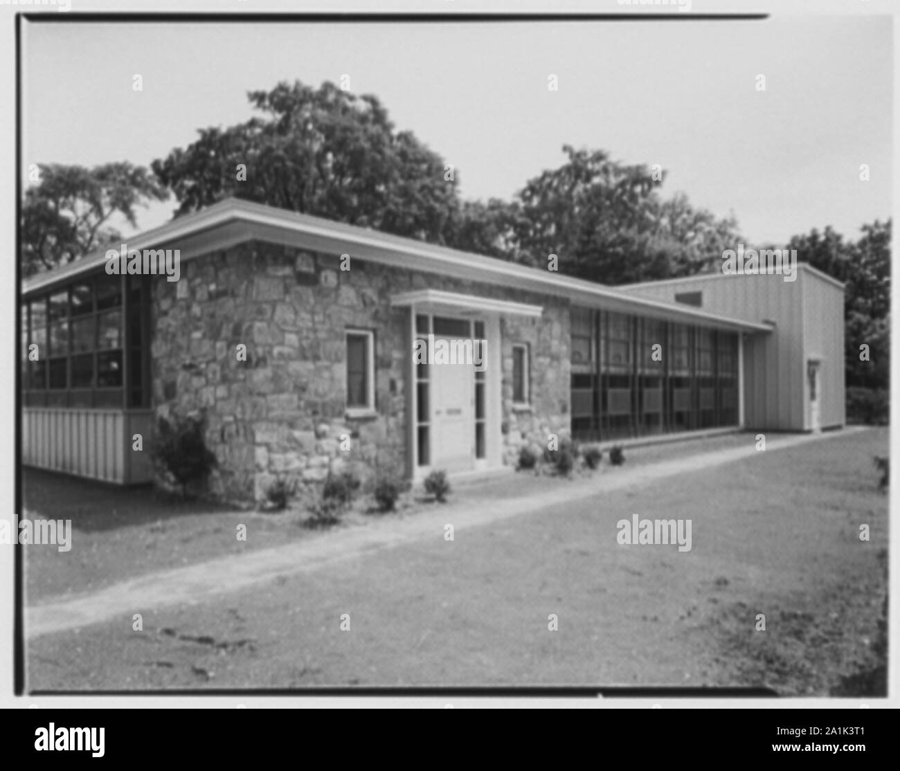 Nuovo Canaan biblioteca pubblica, Nuova Canaan, Connecticut. Foto Stock