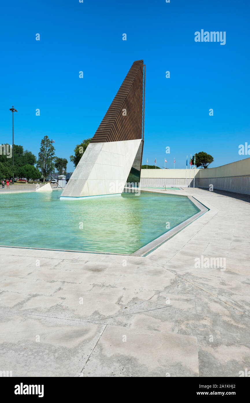 Belem War Memorial, monumento aos Combatentes da Guerra do Ultramar, Belem, Lisbona, Portogallo Foto Stock