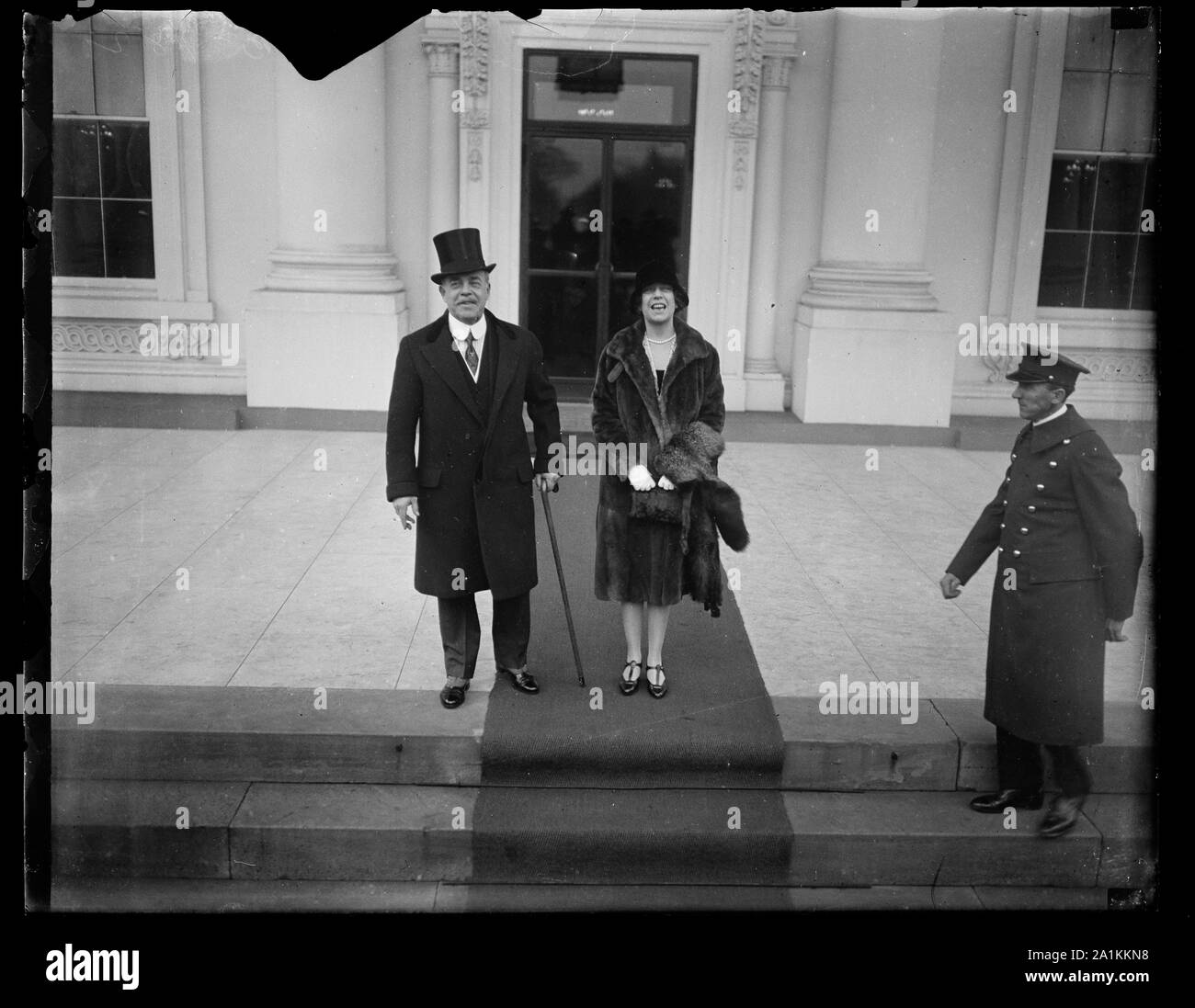 Nicholas Longworth e Alice Roosevelt Longworth. La Casa Bianca di Washington, D.C. Foto Stock