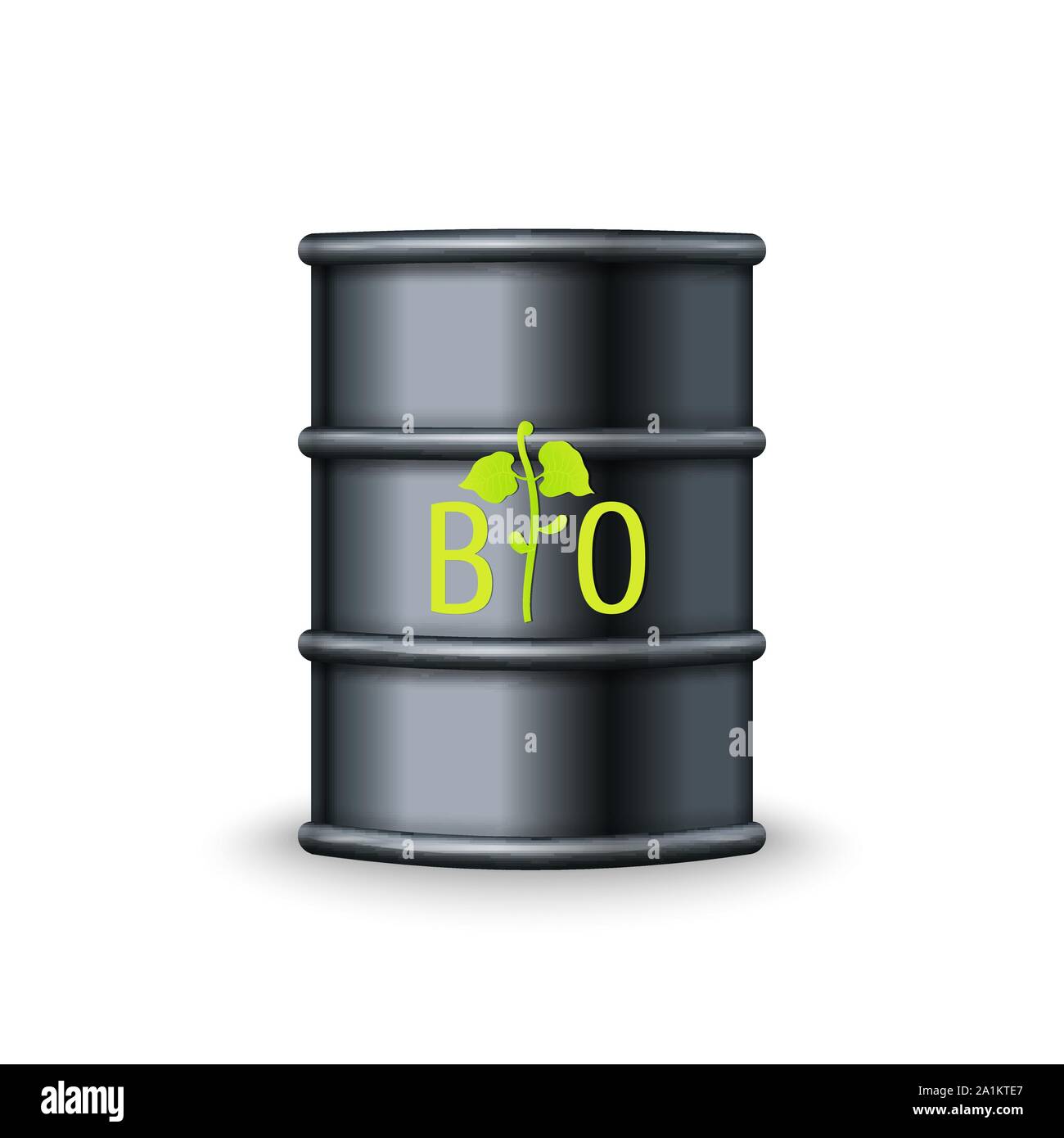 Bio-carburante vettore di canna. Verde di energia alternativa Illustrazione Vettoriale