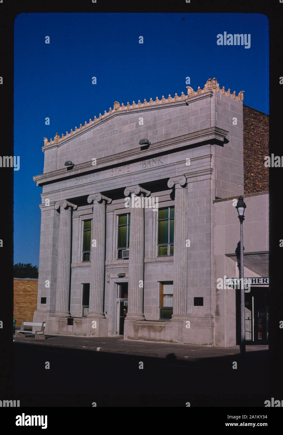 Stato settentrionale (Banca 1933?), seconda strada, Ashland, Wisconsin Foto Stock