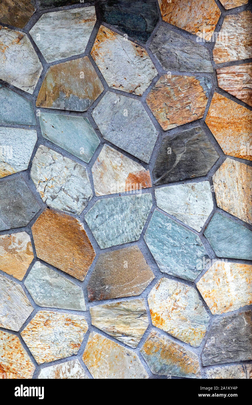 Pietre geometriche sfondo parete Texture Pattern Foto Stock