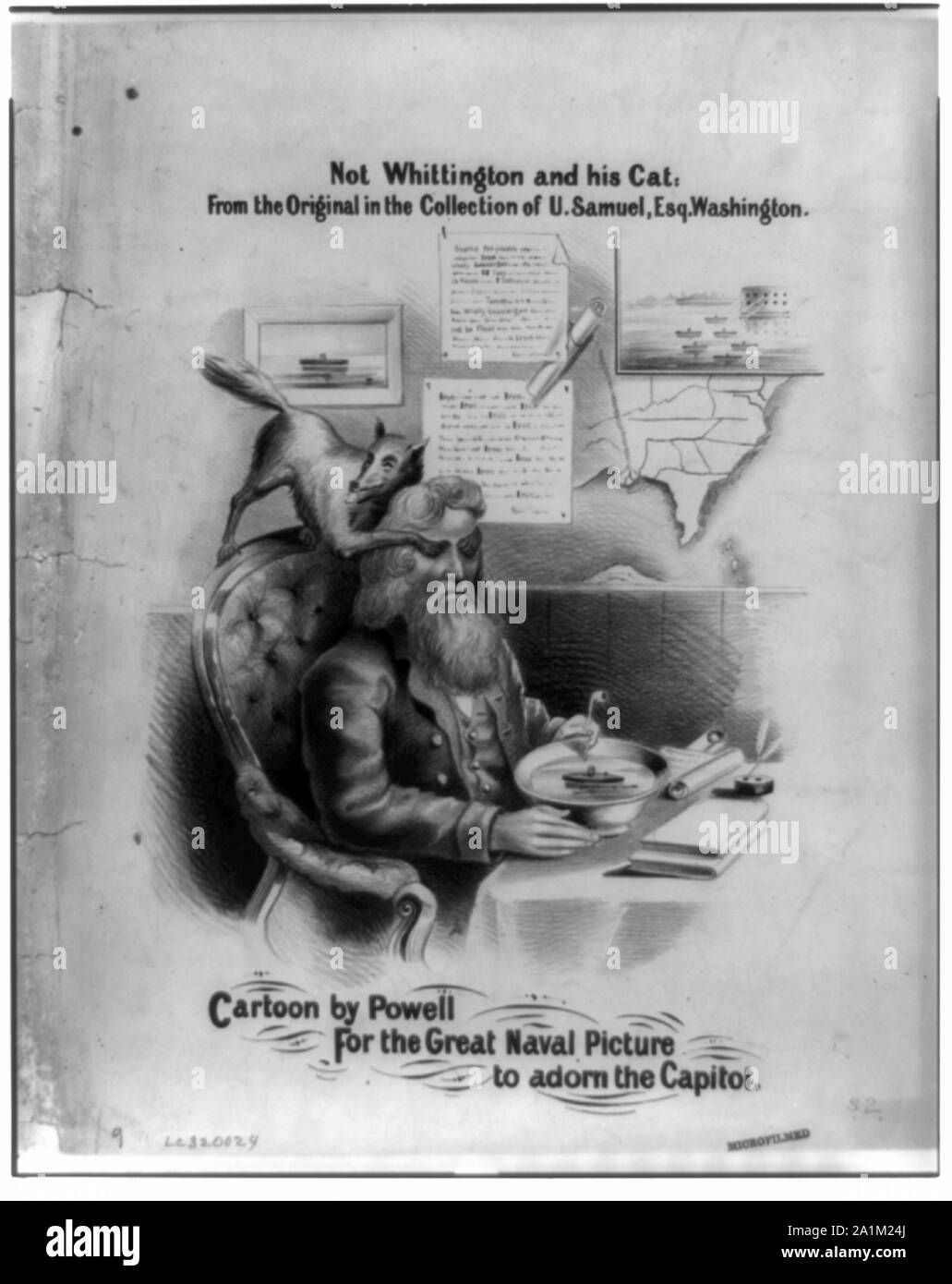 Non Whittington e il suo gatto, dall'originale nella collezione di U. Samuel, Esq. Washington Foto Stock