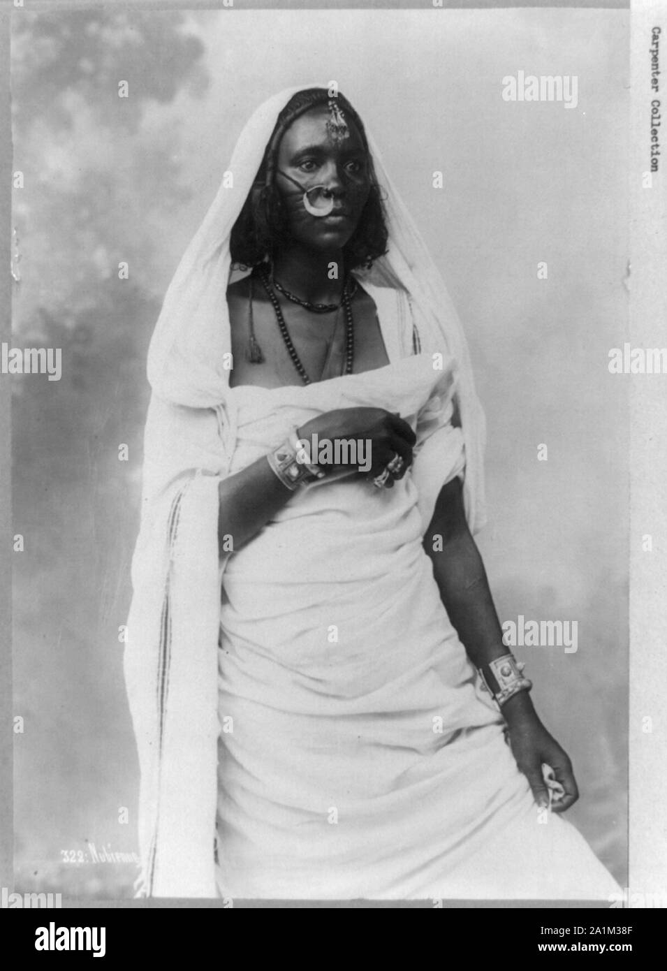 Donna nubiano, Sudan anglo-egiziana Foto Stock