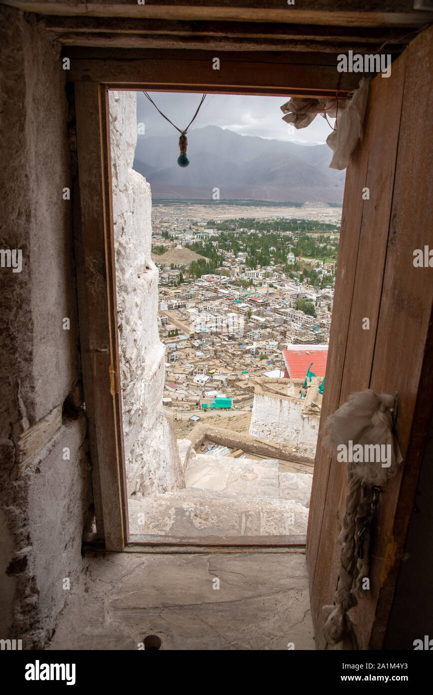 Vista a Leh in Ladakh, India Foto Stock