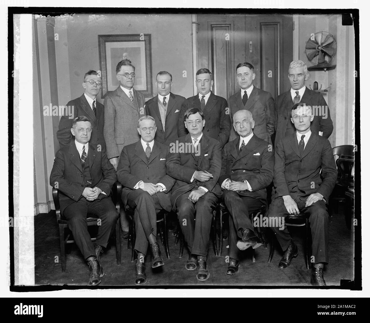 I funzionari del Regno Natl. Assn. del Post Office cancellieri, 3/6/25 Foto Stock