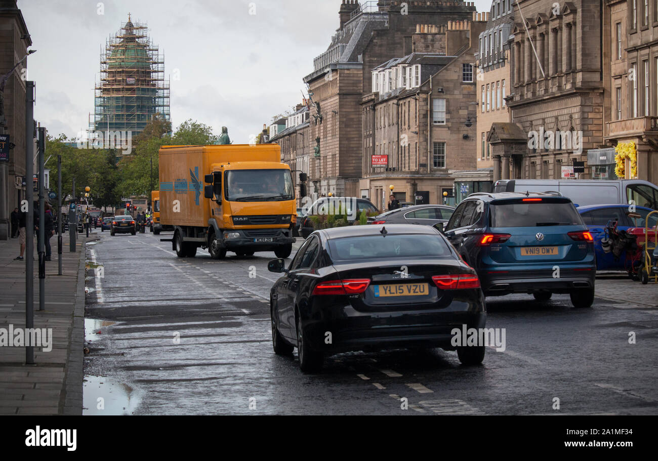 Veloce e furioso 9 riprese a Edimburgo, Scozia Foto Stock