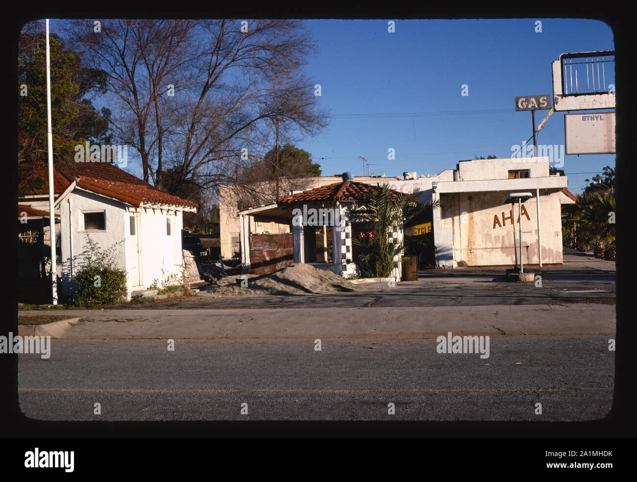 Vecchia Stazione di gas, Beaumont, California Foto Stock