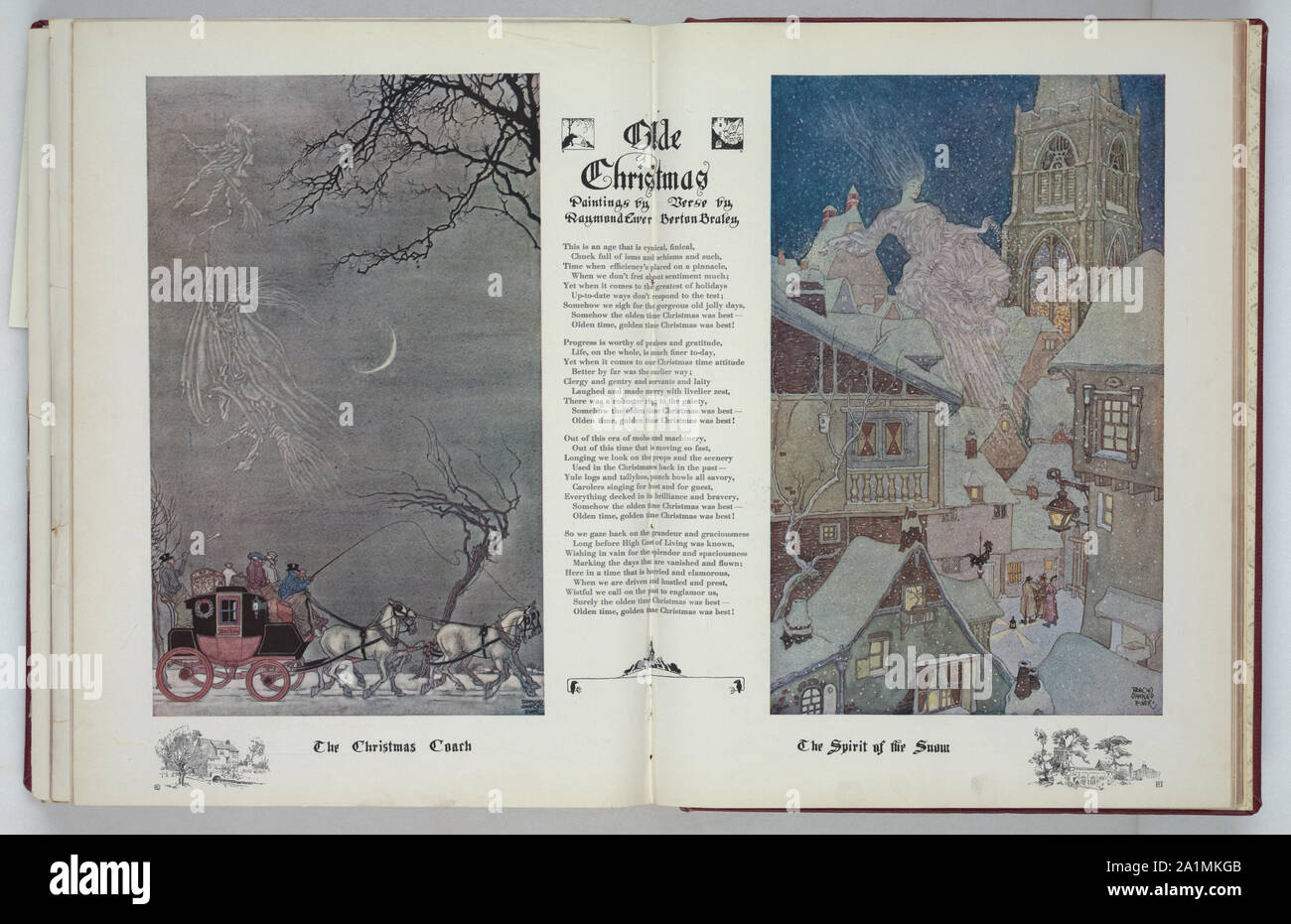 Olde Natale / dipinti da Raymond Ewer, versetto di Breton Braley. Foto Stock