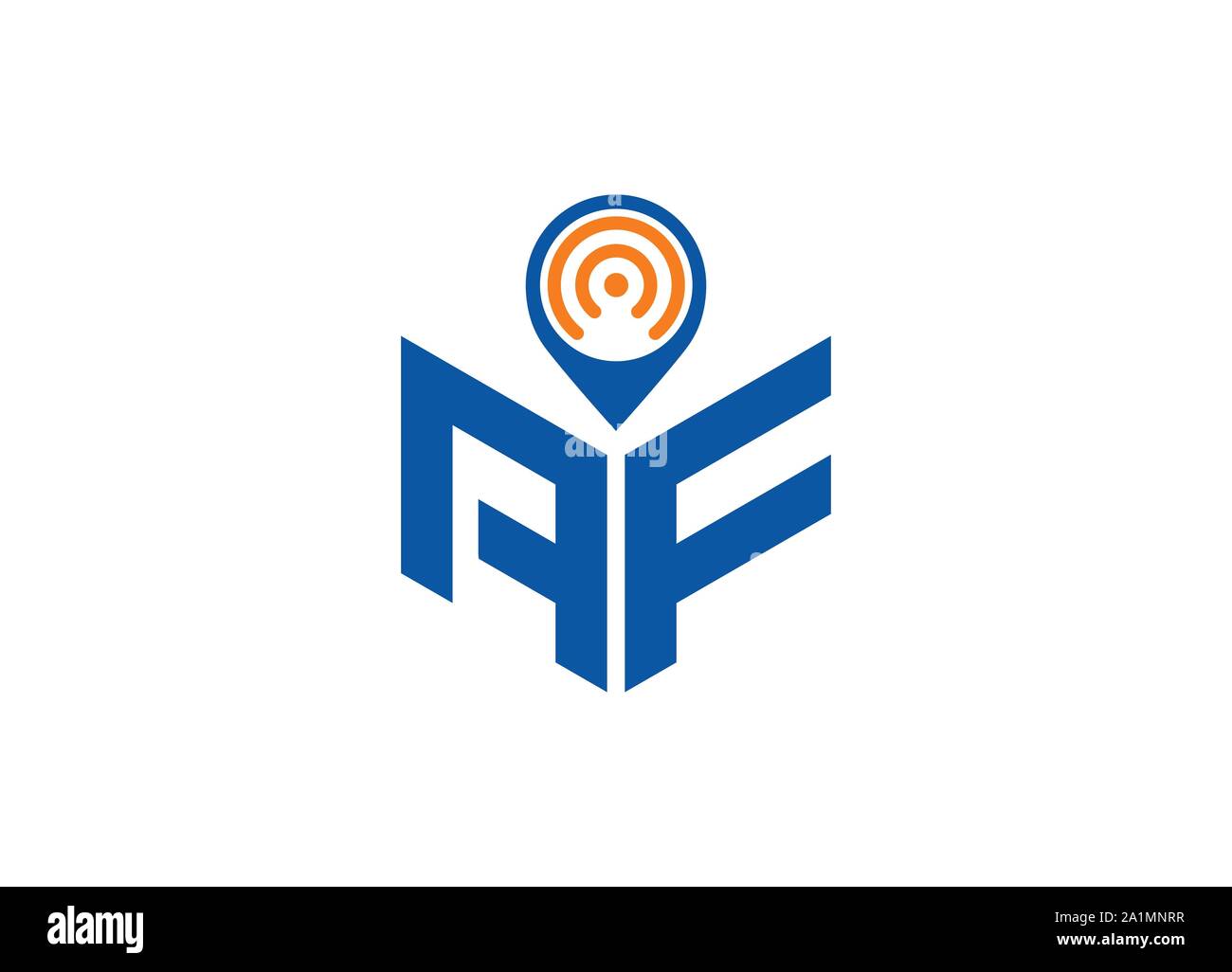 Abstract lettera poligonale Logo, esagono lettera logo, Lettera poligonale con posizione cantare il logo e il simbolo, monogramma logo, segno posizione logo design, Illustrazione Vettoriale