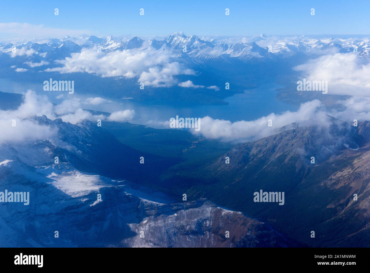 Costiera dall'aria, da Vancouver a Chilko, British Columbia, Canada Foto Stock