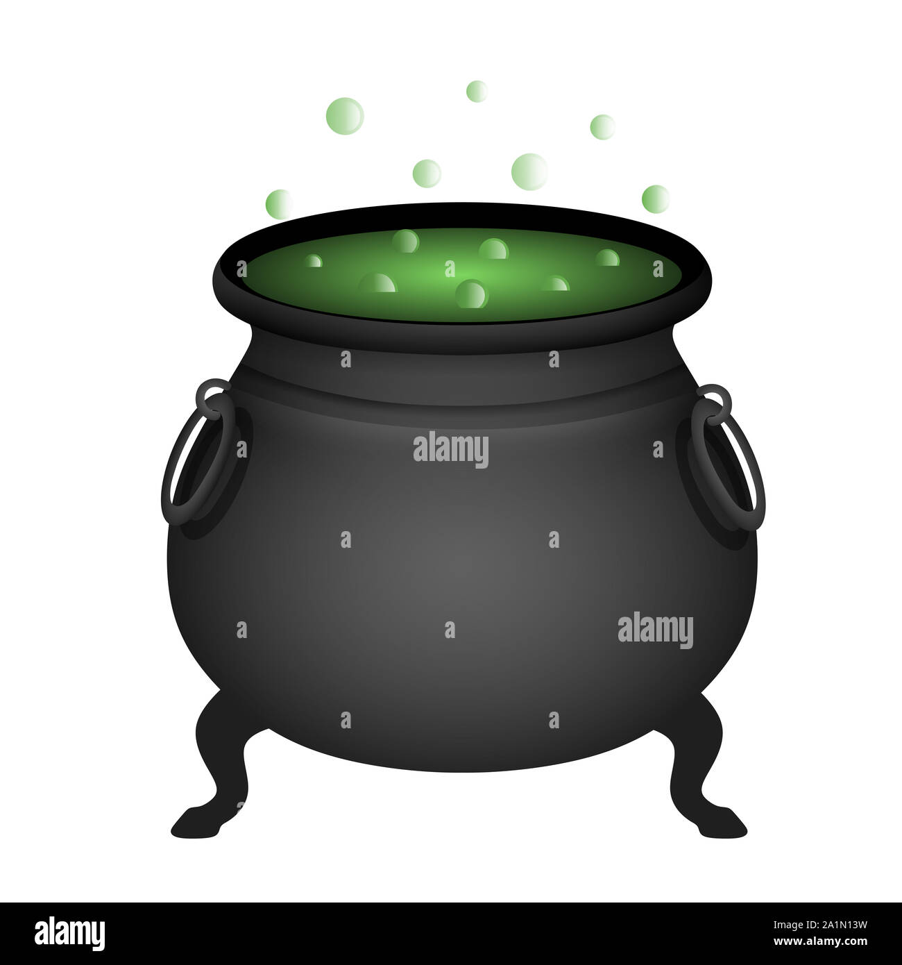 Isolato calderone della strega illustrazione Foto Stock
