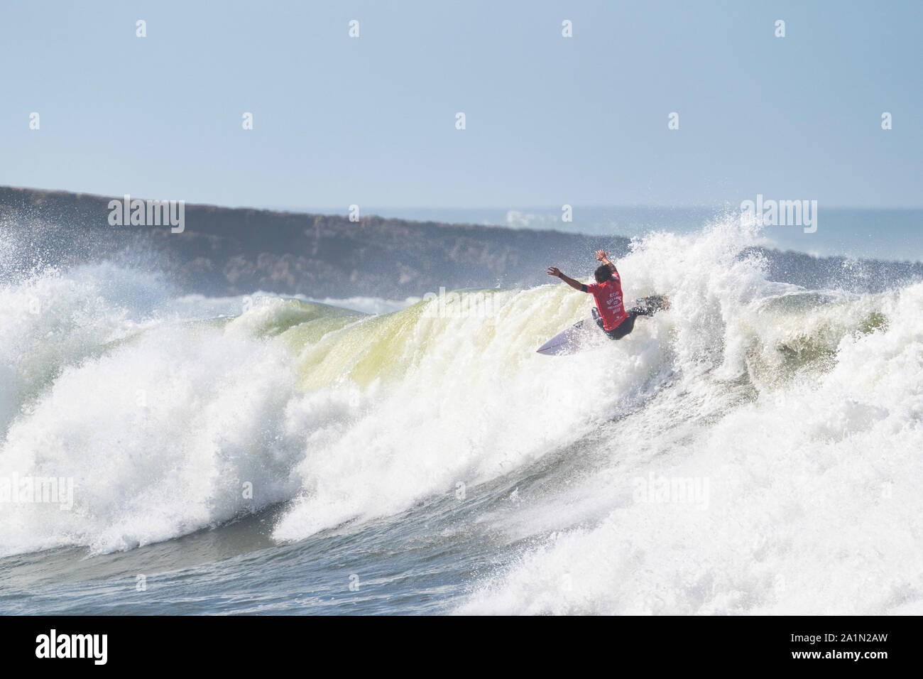 Cooper Chapman di Australia compete durante il Billabong EDP Pro Ericeira 2019, QS10.000, a Ericeira. Foto Stock