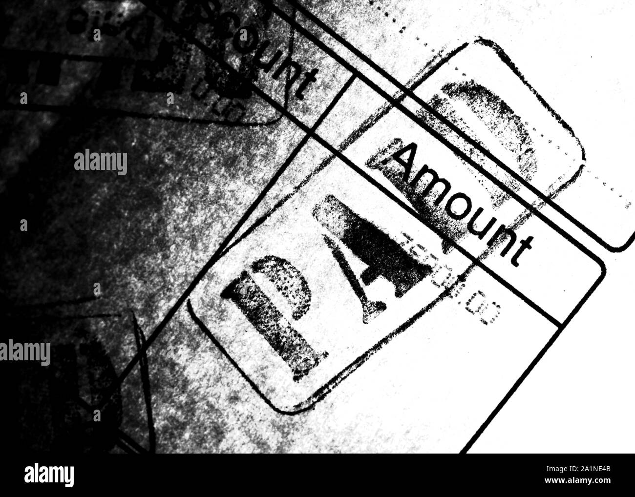 Close up di fattura finanziaria Foto Stock