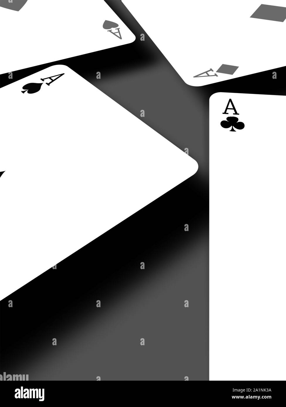 Ace su un gradiente dello sfondo Foto Stock