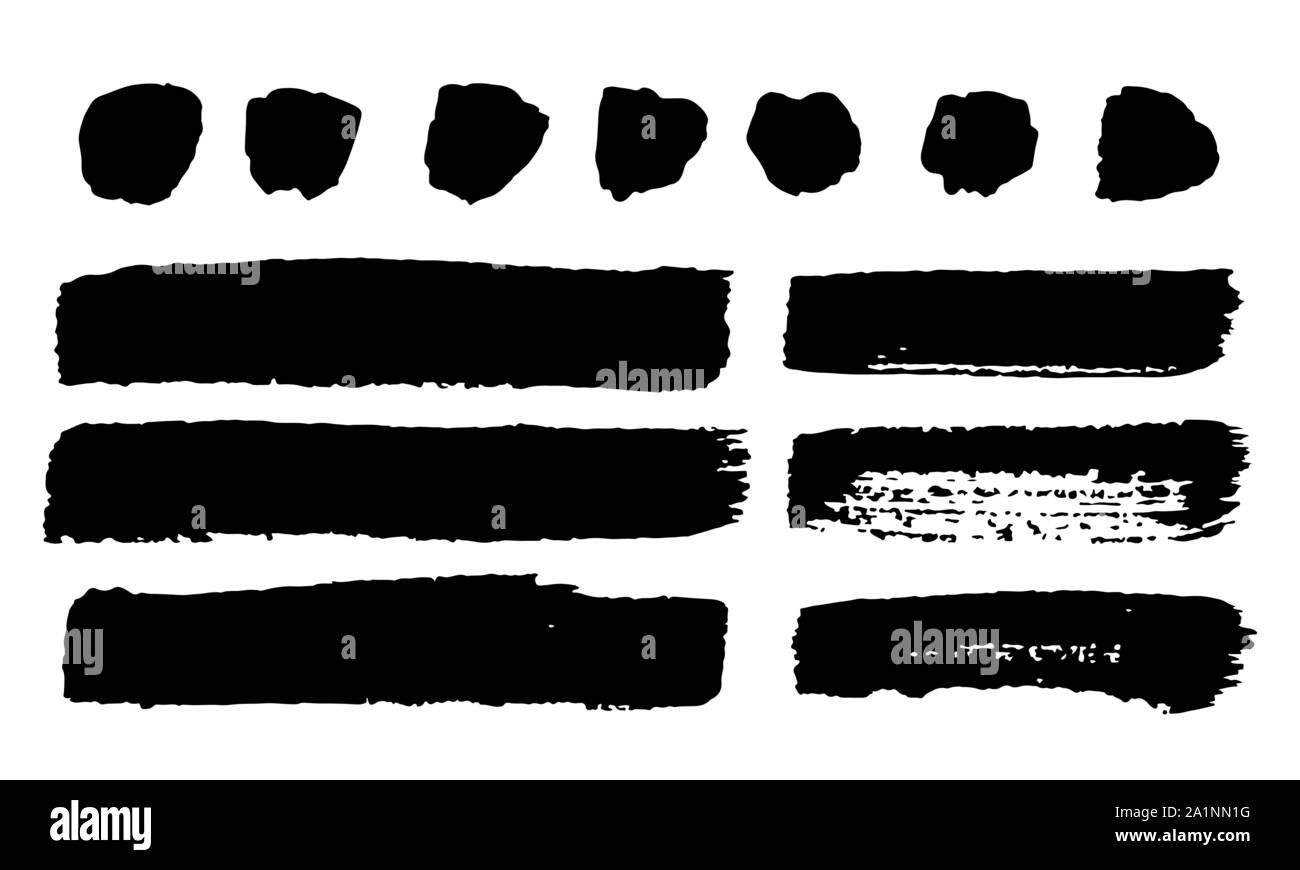 Corse e set di macchie isolate su sfondo bianco vettore Illustrazione Vettoriale