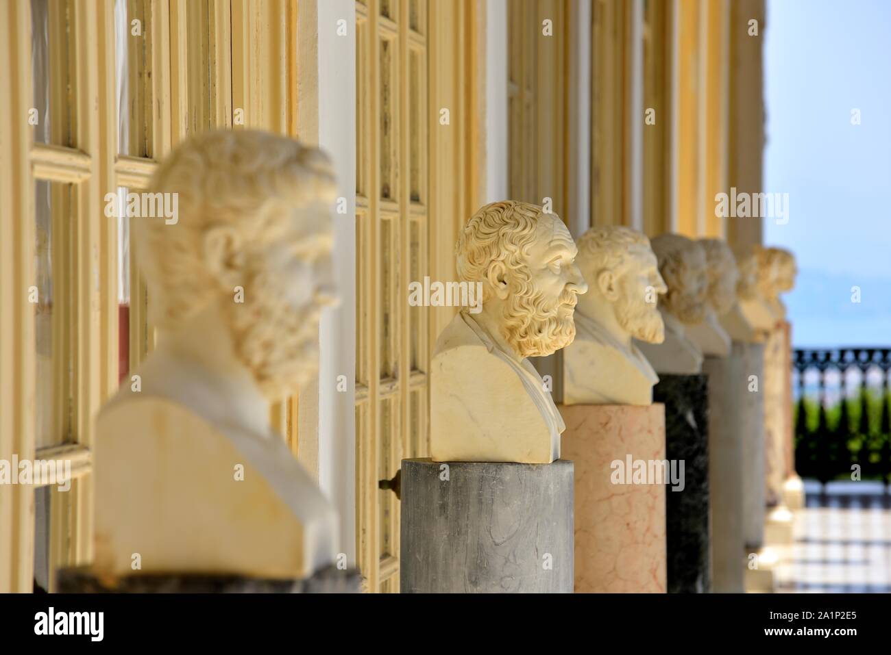 Palazzo Achilleion,Gastouri,l'isola di Corfù, isole Ionie, Grecia Foto Stock