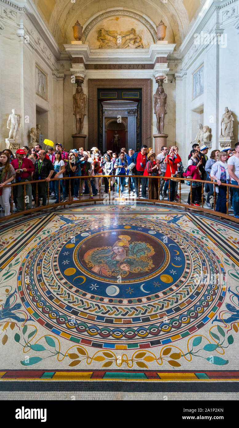 Croce Greca Camera, Pius-Clementine Museum, Musei Vaticani, Vaticano, Roma, Italia, Europa Foto Stock