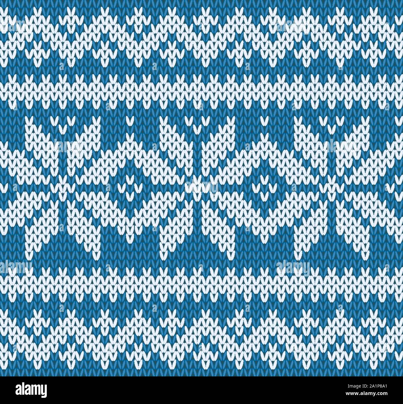 Maglia senza cuciture sfondo pattern con vettore di fiocchi di neve Illustrazione Vettoriale