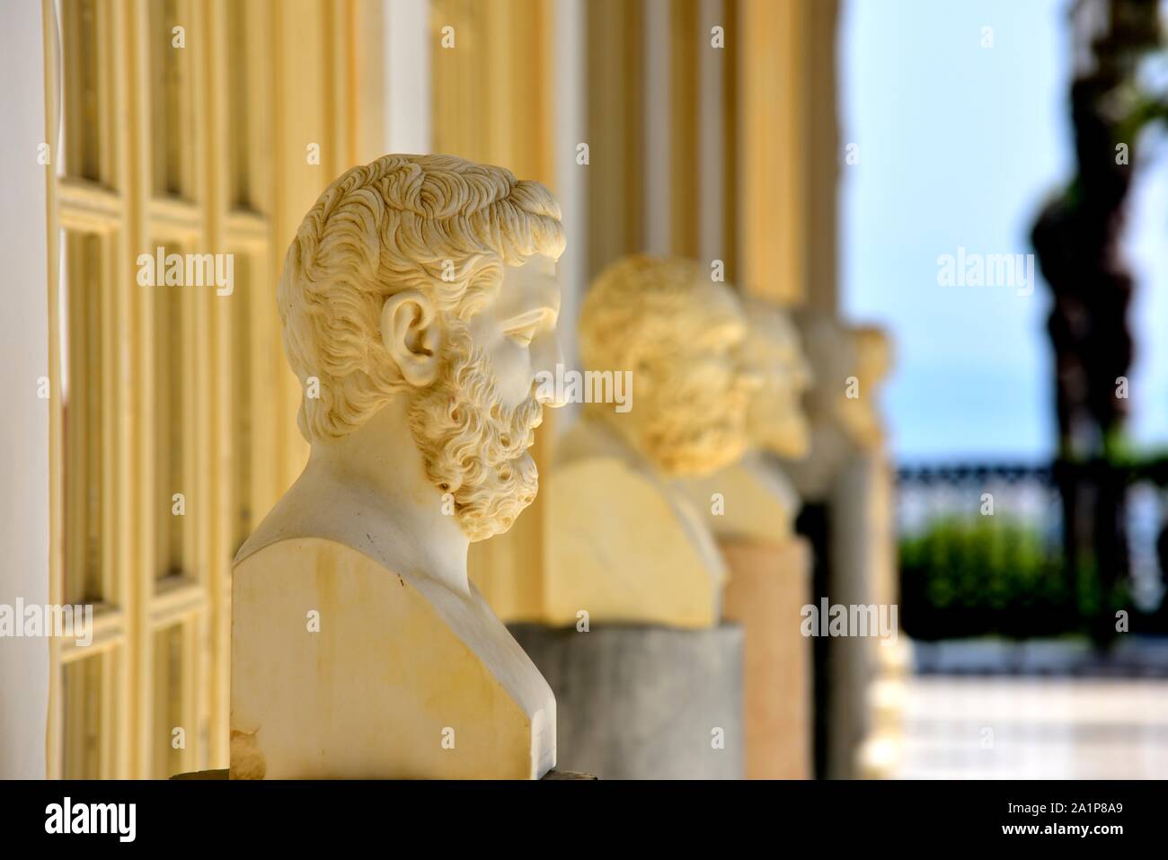 Palazzo Achilleion,Gastouri,l'isola di Corfù, isole Ionie, Grecia Foto Stock