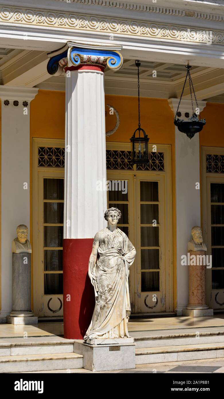 Palazzo Achilleion,Gastouri,l'isola di Corfù, isole Ionie, Grecia Foto Stock