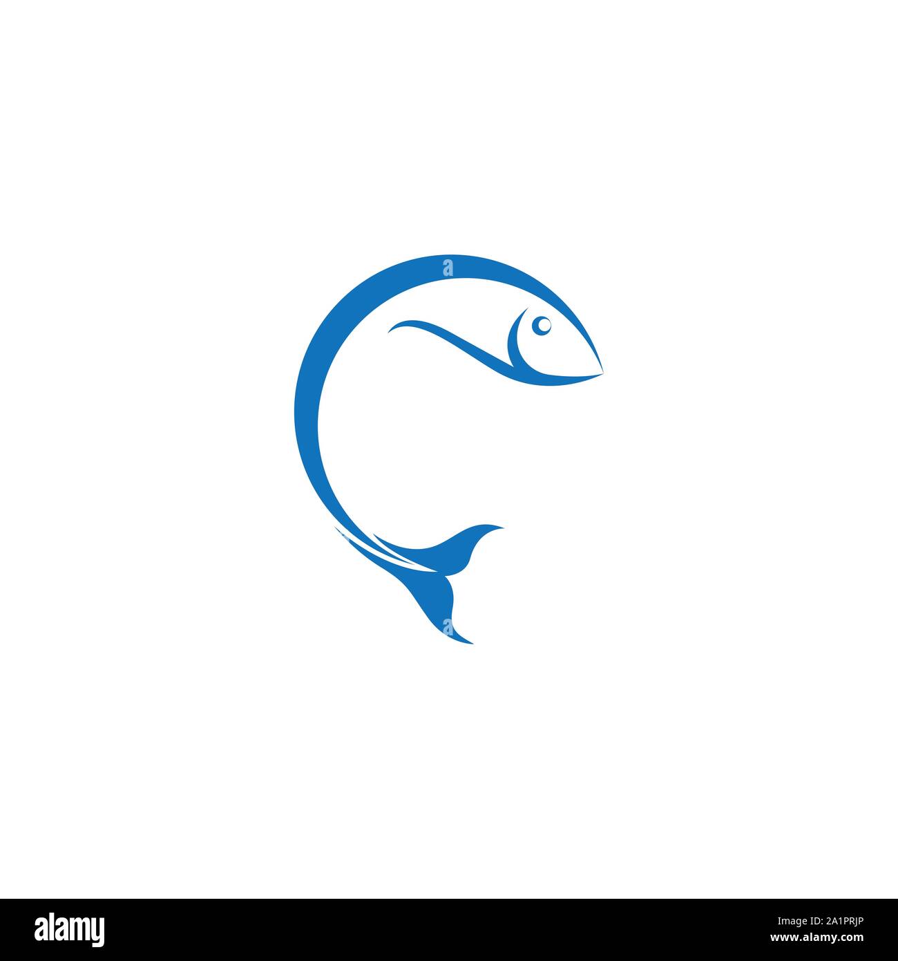 Pesce Logo salto Modello icona vettore design Illustrazione Vettoriale