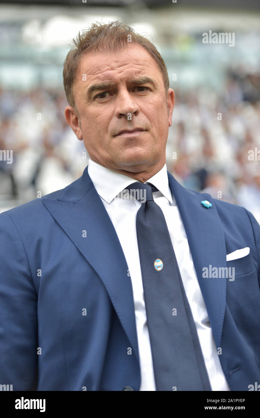 Lo Stadio Allianz, Torino, Italia. 28 Sep, 2019. Serie A CALCIO, Juventus Football Club versusSPAL; Leonardo semplici, il pullman di credito Spal: Azione Plus sport/Alamy Live News Foto Stock