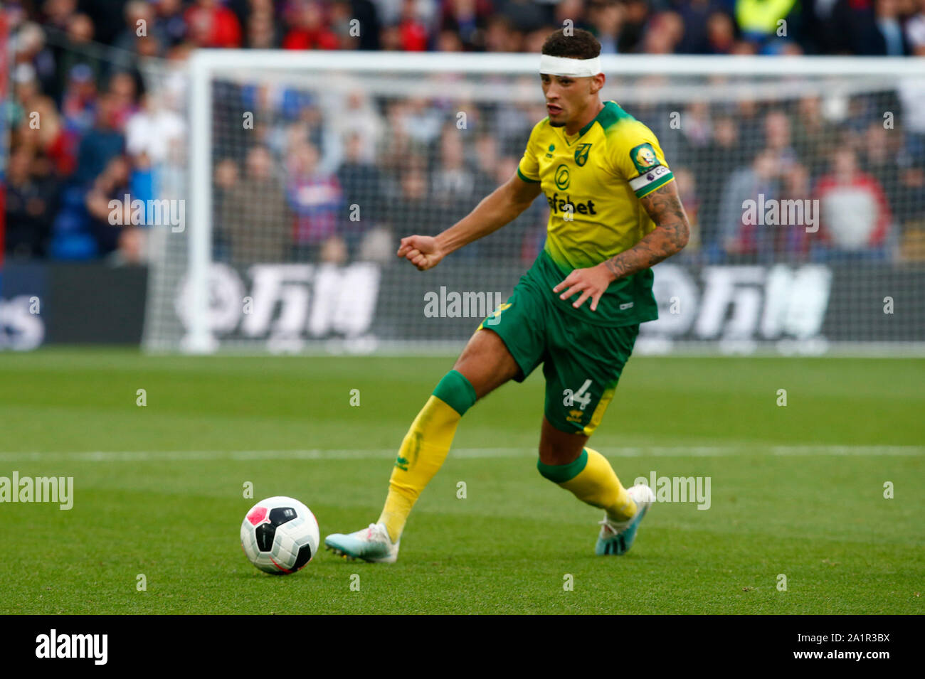 Londra, Regno Unito. 28 Sep, 2019. Norwich City è ben Godfrey durante la Premier League inglese tra Crystal Palace e Norwich City a Selhurst Park Stadium di Londra, Inghilterra il 28 settembre 2019 Credit: Azione Foto Sport/Alamy Live News Foto Stock