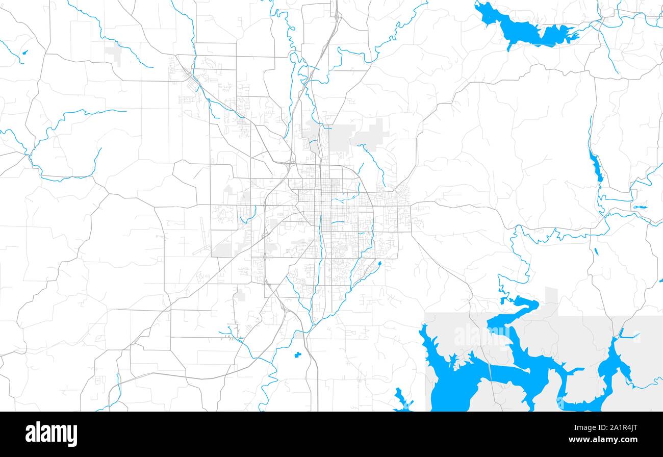Ricco di vettore dettagliata mappa area di Bloomington, Indiana, Stati Uniti d'America. Mappa modello per arredamento di casa. Illustrazione Vettoriale