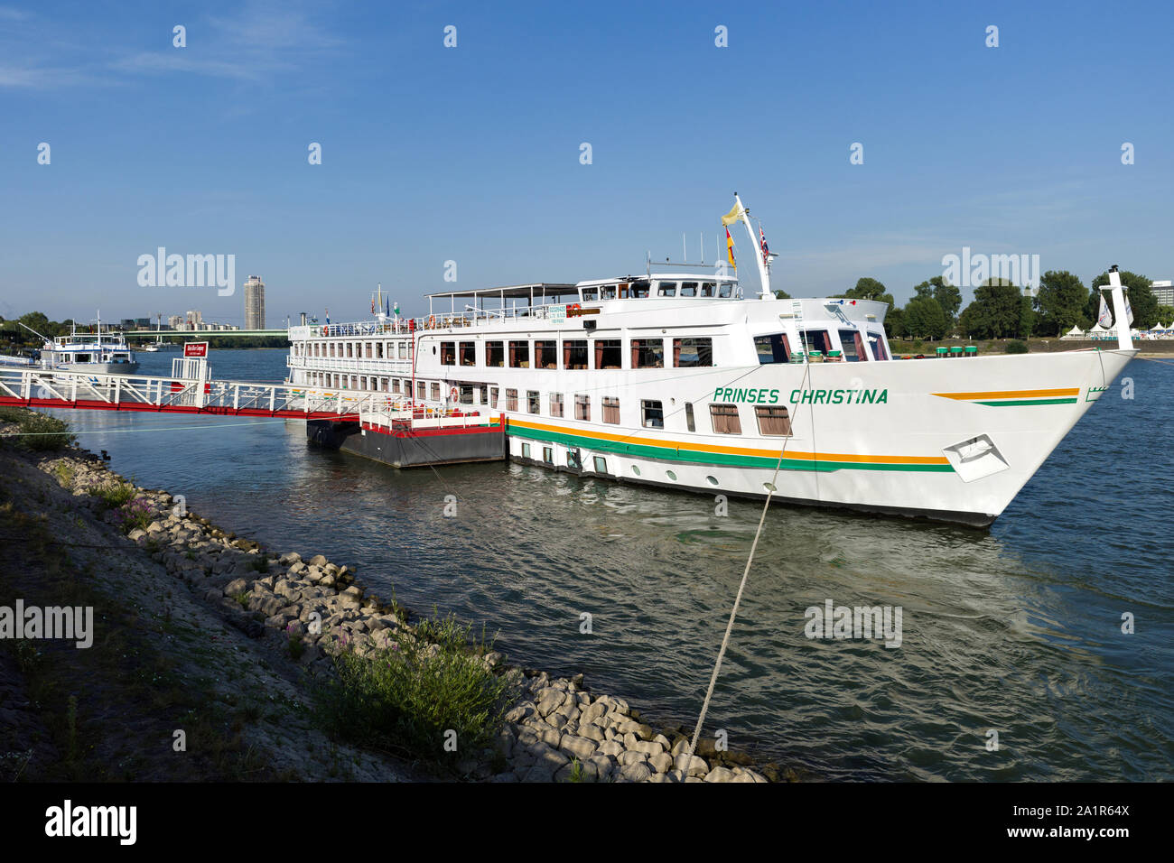 Dutch River Cruise Ship PRINSES CHRISTINA di Trans River Line Foto Stock