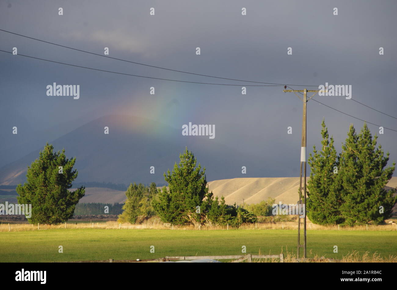 Rainbow. Te Araroa Trail. Isola del Sud. Nuova Zelanda Foto Stock