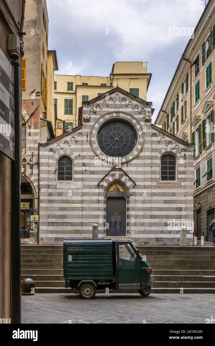 La Chiesa di San Matteo nel centro della città di Genova in Liguria, Italia Foto Stock