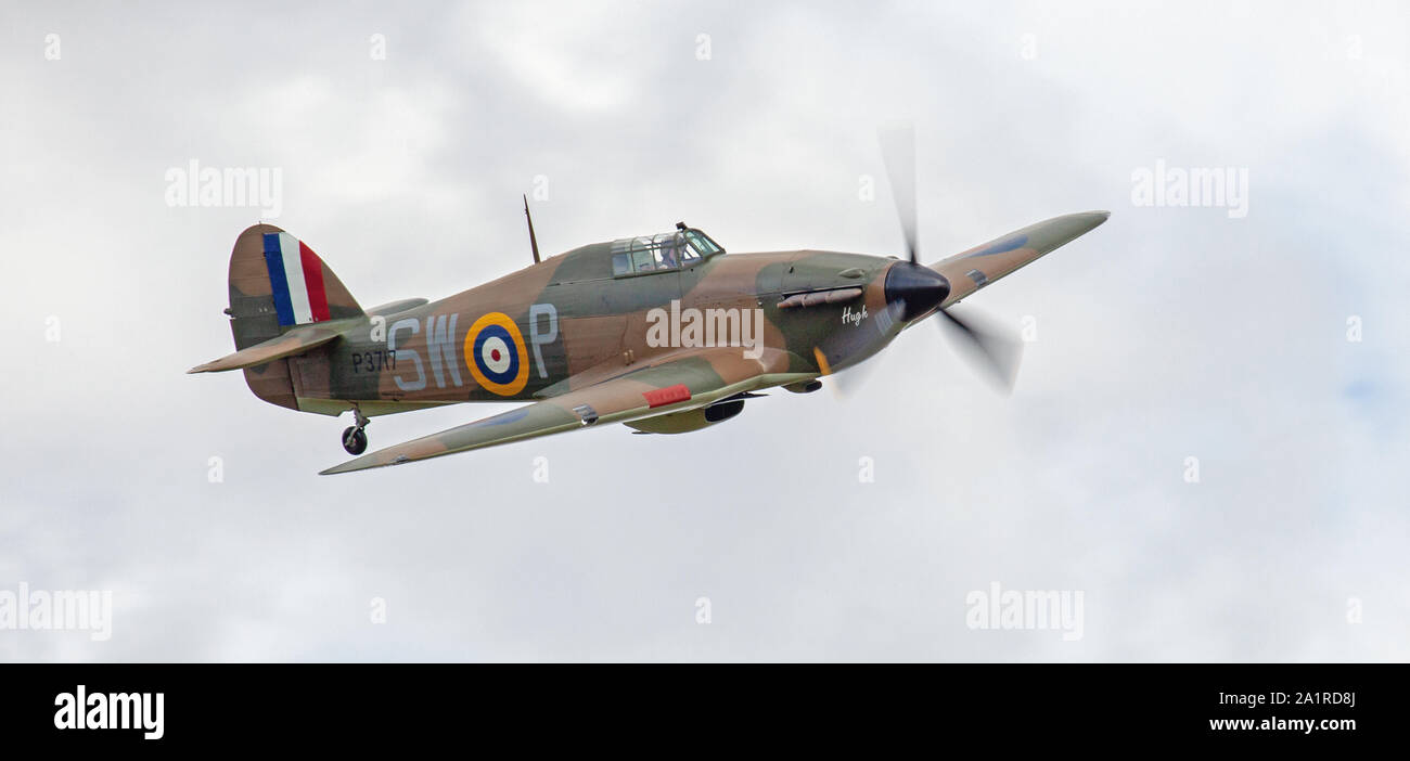 Hawker Hurricane Mk1 P3717 SW-P in volo Foto Stock
