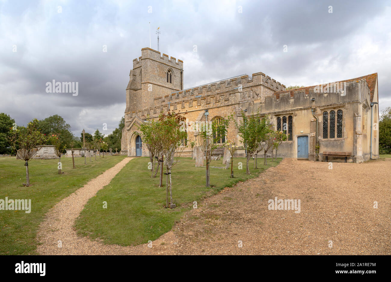 Chiesa di tutti i santi, San Paolo Walden (-15xiv secolo ), Hertfordshire, Inghilterra, Regno Unito. Foto Stock