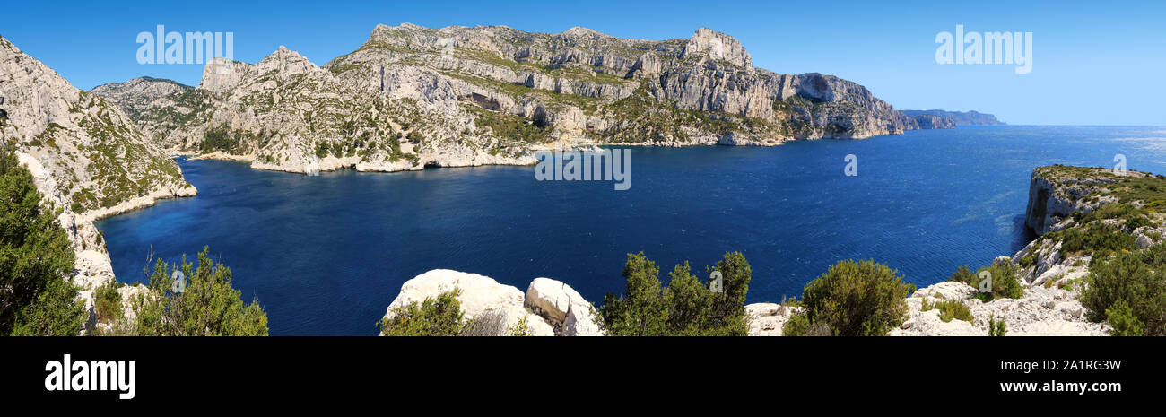 Area turistica di ​​the delle insenature di Marsiglia. Foto Stock