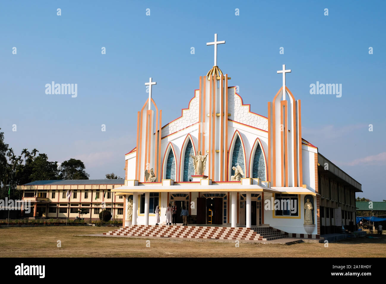 Chiesa di S. Antonio in Batasipur. Stato di Assam, Nordest dell India Foto Stock