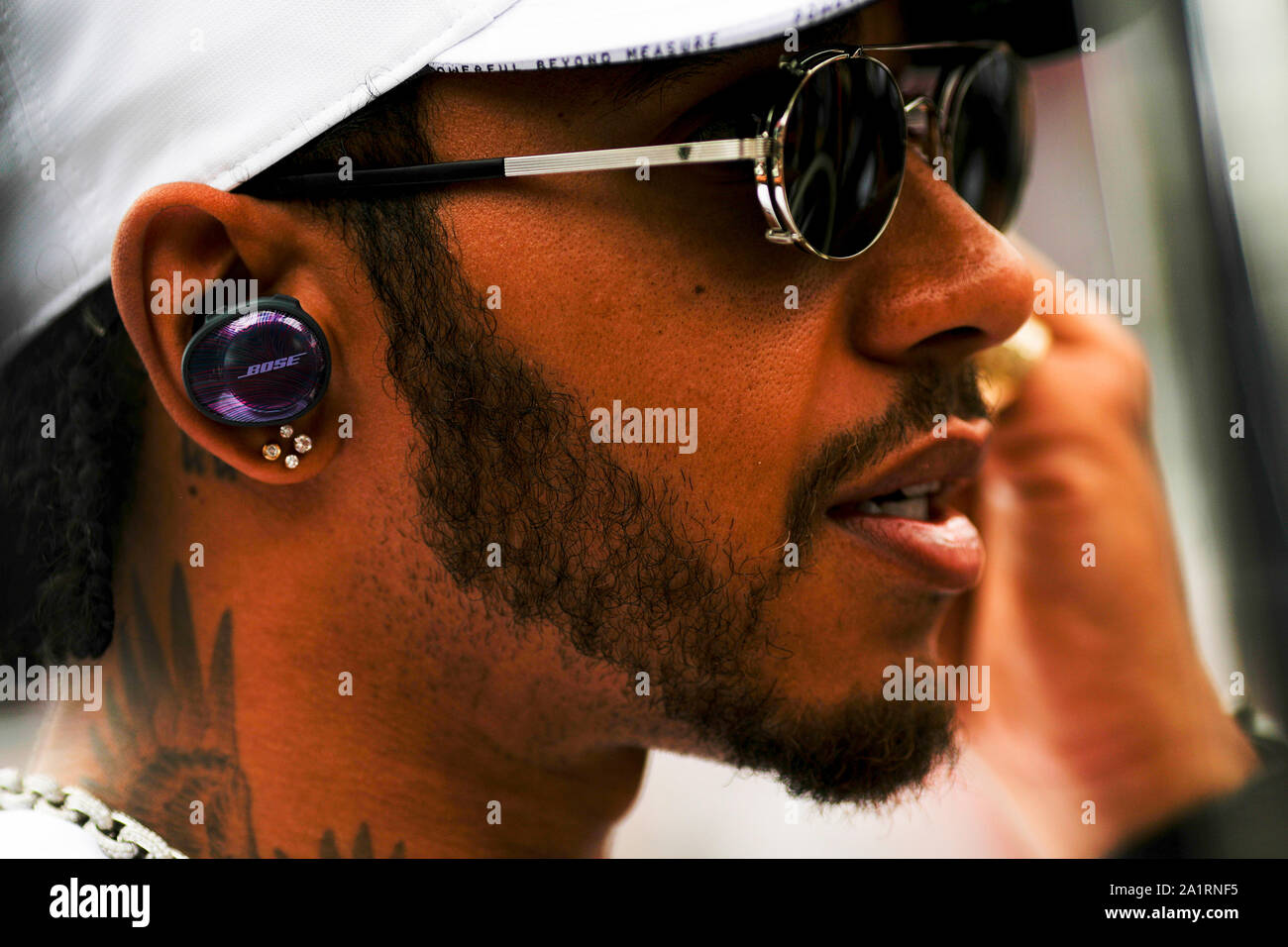 LEWIS HAMILTON di Mercedes AMG Petronas Motorsport in Formula 1 Gran Premio d'Italia a Monza Eni il circuito di Monza, Italia. Foto Stock