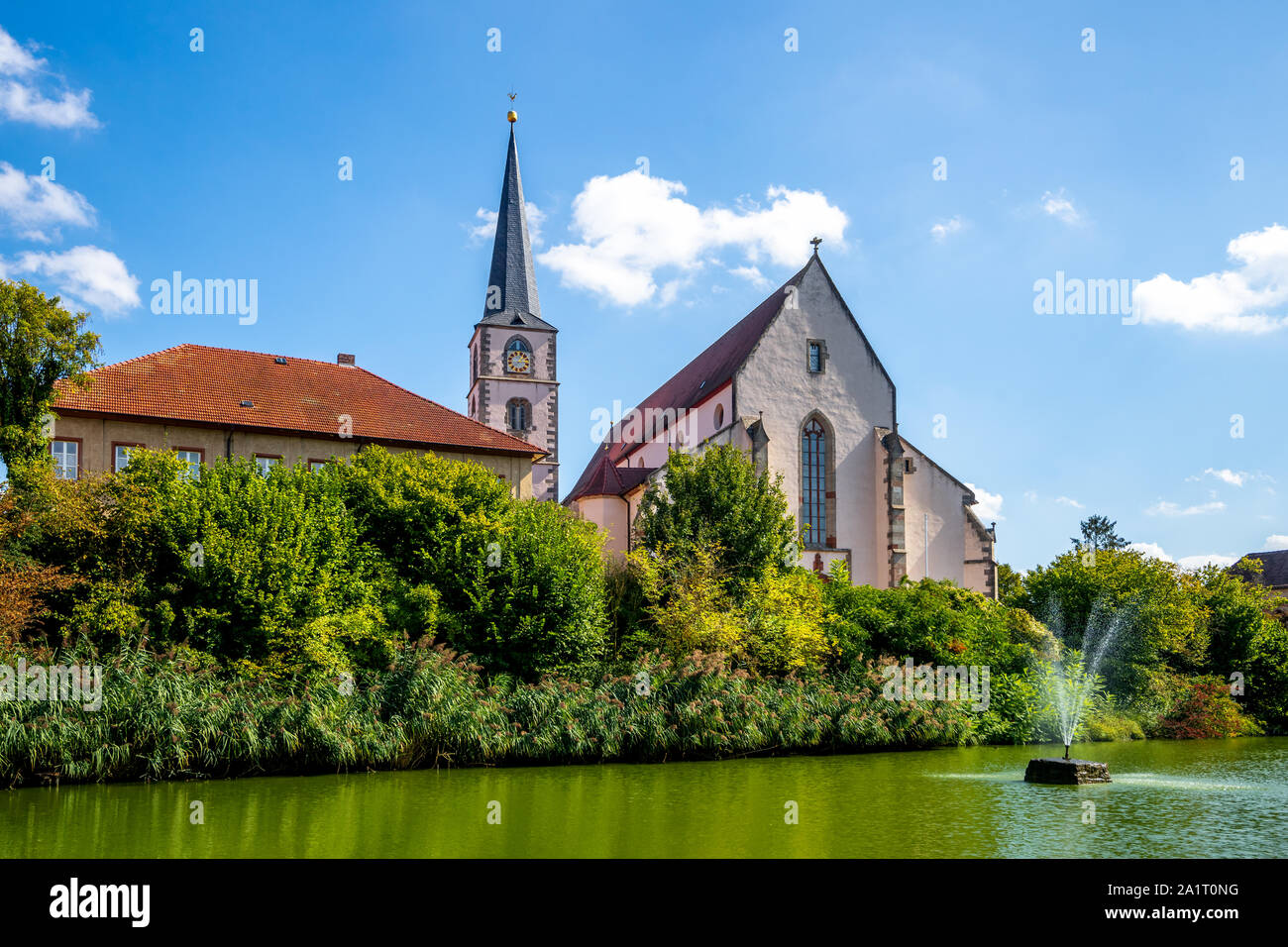 Chiesa a Hammelburg, Baviera, Germania Foto Stock