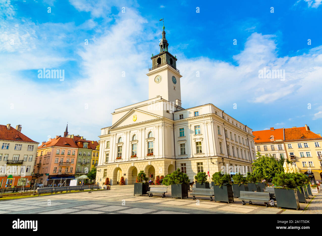 Piazza della Città Vecchia con il municipio di città di Kalisz, Polonia Foto Stock