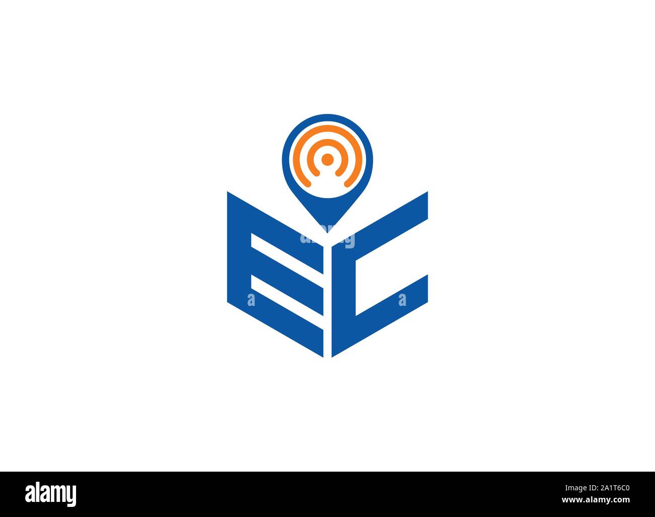 Abstract lettera poligonale Logo, esagono lettera logo, Lettera poligonale con posizione cantare il logo e il simbolo, monogramma logo, segno posizione logo design, Illustrazione Vettoriale