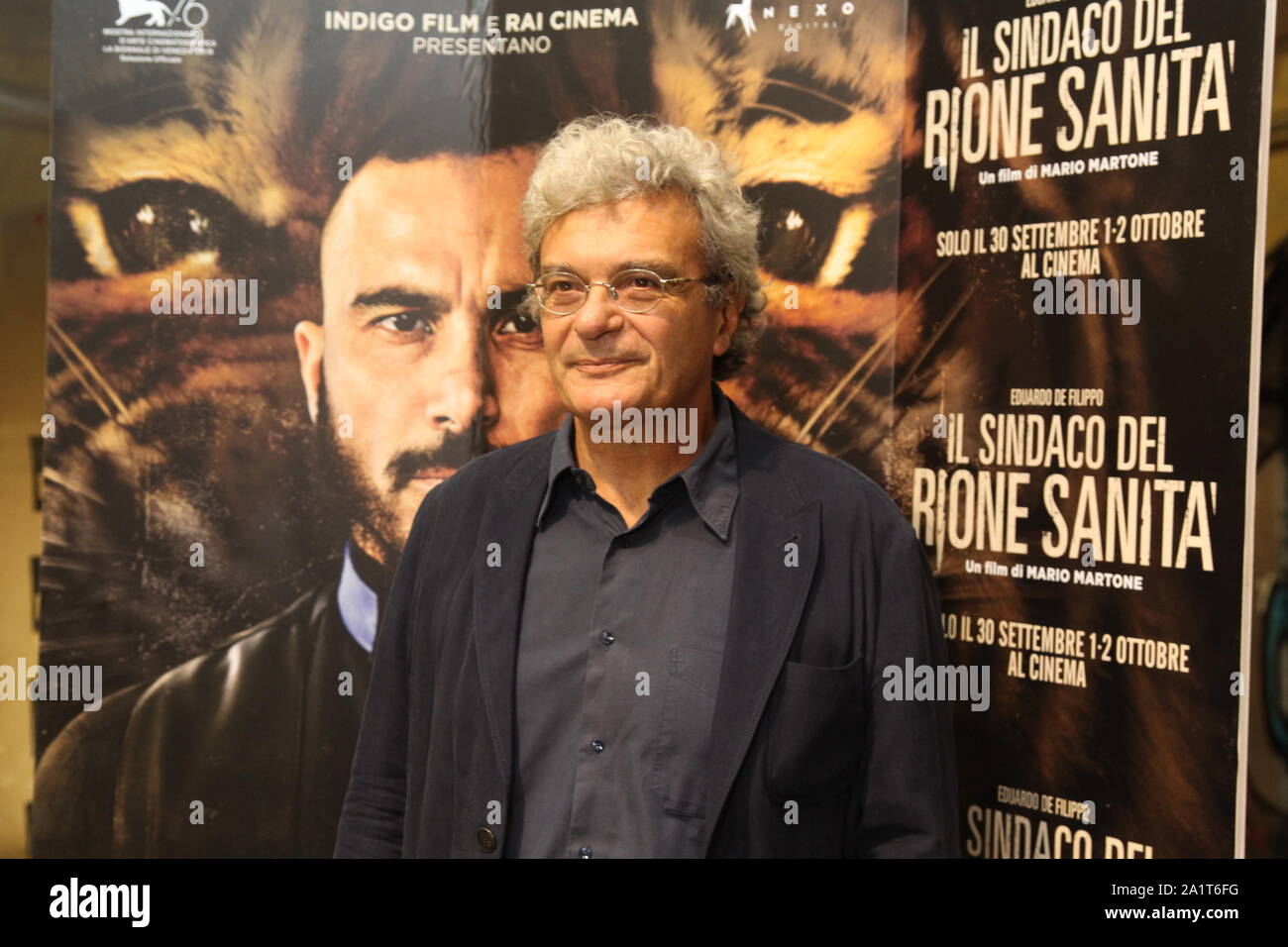 Napoli, Italia. Il 27 settembre, 2019. Photocall a Napoli, un filmato intitolato 'IL DATO ISTAT DEL RIONE SANITA' '.Nella foto Mario Martone, direttore (foto di Salvatore Esposito/Pacific Stampa) Credito: Pacific Press Agency/Alamy Live News Foto Stock