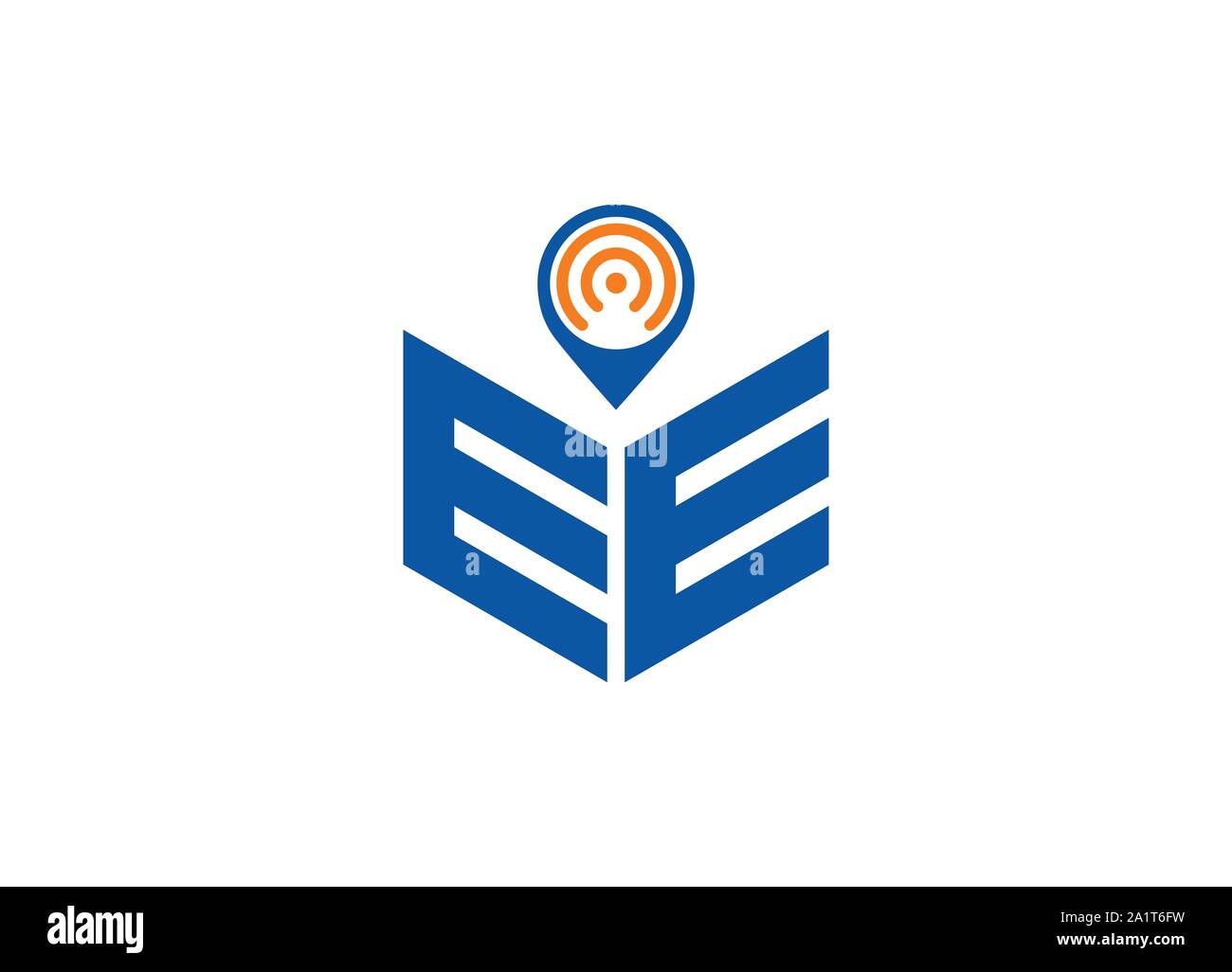 Abstract lettera poligonale Logo, esagono lettera logo, Lettera poligonale con posizione cantare il logo e il simbolo, monogramma logo, segno posizione logo design, Illustrazione Vettoriale