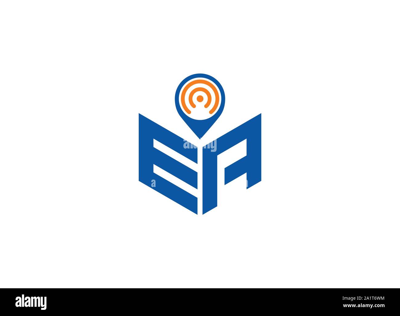 Abstract lettera poligonale Logo, esagono lettera logo, Lettera poligonale con posizione cantare il logo e il simbolo, monogramma logo, segno posizione logo design, Illustrazione Vettoriale