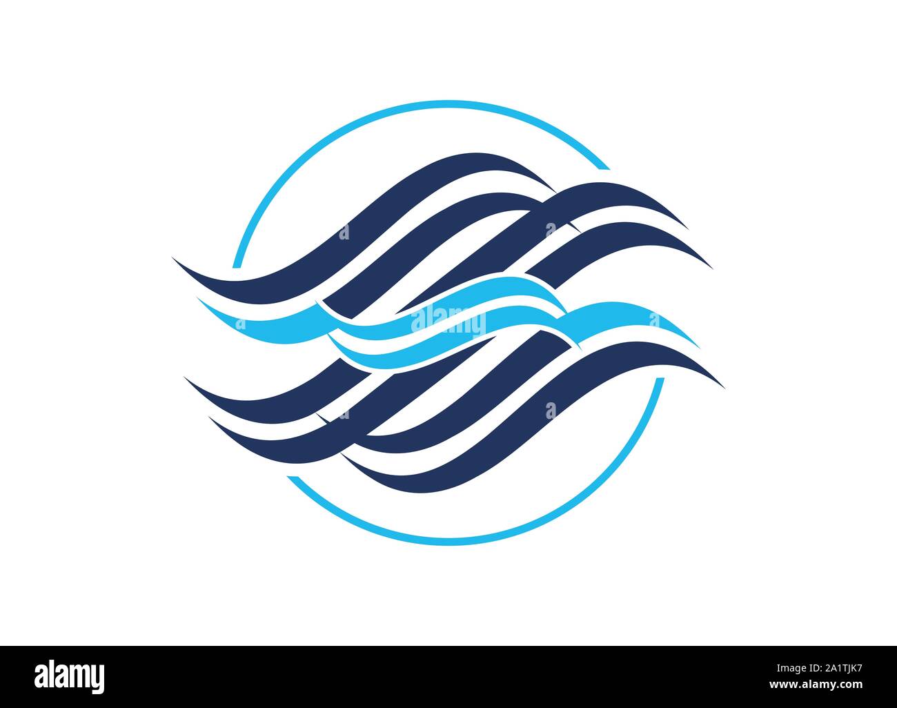 Logo a forma di onda vettore acqua mare oceano blu di flussi di download, il vettore d'onda simbolo. Icona di business. Onda di acqua logo design template, goccia d'acqua, acqua wave Illustrazione Vettoriale